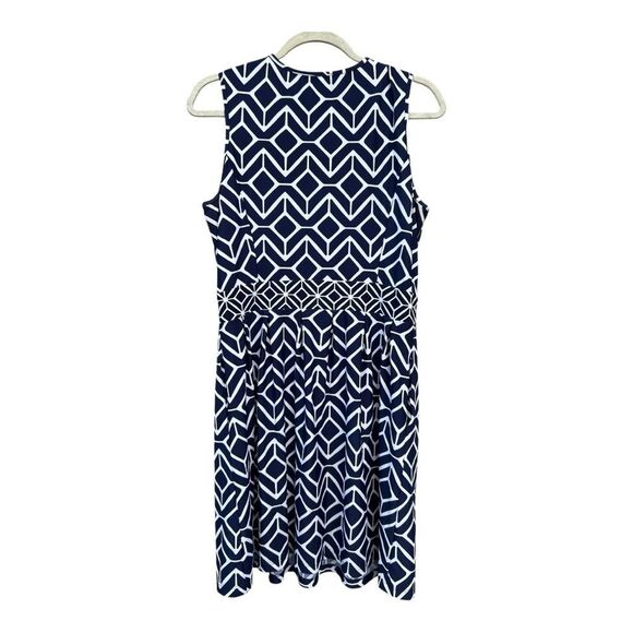 JUDE CONNALLY BETH SHIFT DRESS IN GRAND LINK NAVY size medium career preppy - Picture 4 of 8